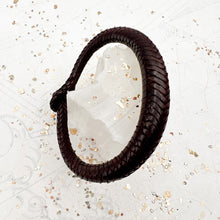Load image into Gallery viewer, Dark Brown Leather Bracelet with Button Clasp - Tucson Find
