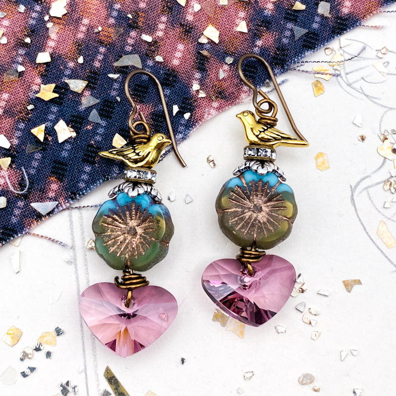 Rustic Flowers | DIY Jewelry Inspiration | Nostalgica Finished Piece