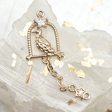 Load image into Gallery viewer, Golden Bird in a Cage Charm
