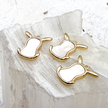 Load image into Gallery viewer, Golden Pearl Bunny Charm
