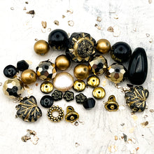Load image into Gallery viewer, Gold &amp; Black Tie Bead Mix
