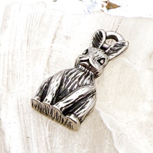 Load image into Gallery viewer, Antique Silver Bunny Charm
