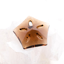 Load image into Gallery viewer, Discontinued Style! 30mm Smoked Topaz Sand Dollar Premium Austrian Crystal Pendant
