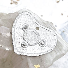 Load image into Gallery viewer, Silver-Plated Beaded &amp; Design Heart Pendant

