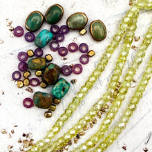 Load image into Gallery viewer, Turquoise and CZ Necklace Kit
