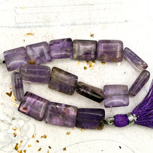 Load image into Gallery viewer, Smooth Light Amethyst Rectangle Gemstone Strand
