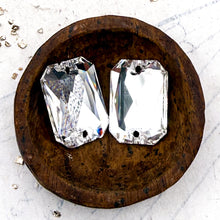 Load image into Gallery viewer, Pre Order Emerald Cut Sew-on Stone Crystal Pair
