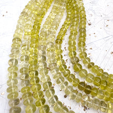 Load image into Gallery viewer, Chunky Lemon Quartz Rondelle Gemstone Strand
