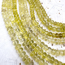 Load image into Gallery viewer, Chunky Lemon Quartz Rondelle Gemstone Strand
