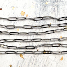Load image into Gallery viewer, 3mm Stainless Steel Paperclip Chain-12"

