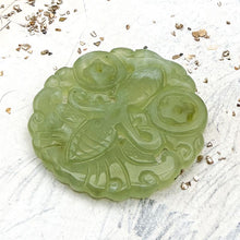 Load image into Gallery viewer, Carved Green Stone Pendant
