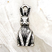 Load image into Gallery viewer, Antique Silver Bunny Charm
