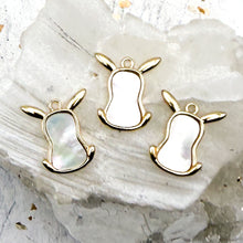 Load image into Gallery viewer, Golden Pearl Bunny Charm
