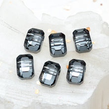 Load image into Gallery viewer, 8x5.5mm Silver Night Premium Crystal Pendulum Bead Set - 6 Pcs
