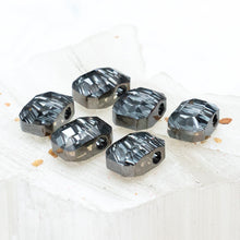 Load image into Gallery viewer, 8x5.5mm Silver Night Premium Crystal Pendulum Bead Set - 6 Pcs
