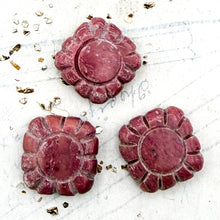 Load image into Gallery viewer, Pink Rhodonite Square Flower Bead
