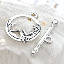 Load image into Gallery viewer, Tibetan Style Antique Silver Ring With Mermaid Toggle Clasp
