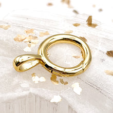 Load image into Gallery viewer, 18K Gold Plated Brass Spring Gate Ring
