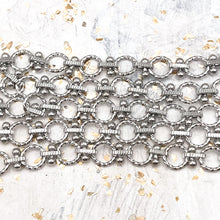Load image into Gallery viewer, Platinum Plated Brass Ring Link Chain
