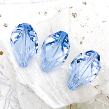 Load image into Gallery viewer, 20x13.5mm Light Sapphire Austrian Crystal Cubist Beads - 3pcs
