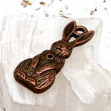 Load image into Gallery viewer, Antique Copper Bunny Charm
