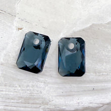 Load image into Gallery viewer, 9mm Montana Austrian Crystal Emerald Cut Pendant - 2pcs

