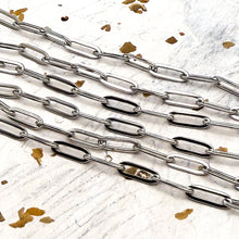 Load image into Gallery viewer, 3mm Stainless Steel Paperclip Chain-12"
