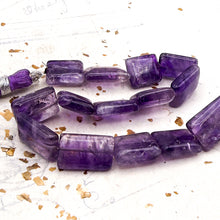 Load image into Gallery viewer, Smooth Amethyst Rectangle Gemstone Strand
