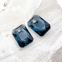 Load image into Gallery viewer, 9mm Montana Austrian Crystal Emerald Cut Pendant - 2pcs
