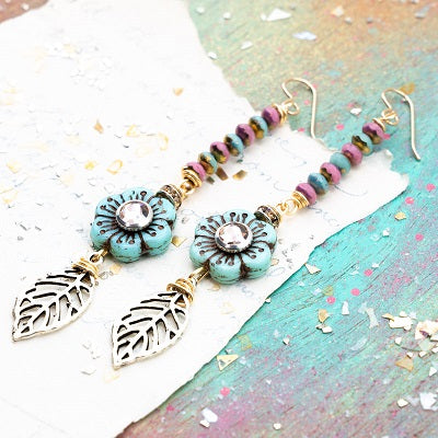 Rustic Flowers | DIY Jewelry Inspiration | Nostalgica Finished Piece