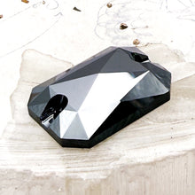 Load image into Gallery viewer, Pre Order Emerald Cut Sew-on Stone Jet Hematite
