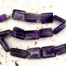 Load image into Gallery viewer, Smooth Amethyst Rectangle Gemstone Strand
