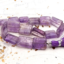 Load image into Gallery viewer, Smooth Light Amethyst Rectangle Gemstone Strand
