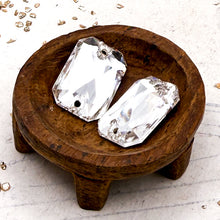 Load image into Gallery viewer, Pre Order Emerald Cut Sew-on Stone Crystal Pair
