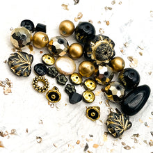 Load image into Gallery viewer, Gold &amp; Black Tie Bead Mix
