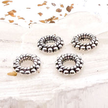 Load image into Gallery viewer, Large Hole Silver Spacer Set (4pcs)
