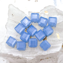 Load image into Gallery viewer, Pre Order 6mm Air Blue Opal Premium Austrian Crystal Cube Beads - 12pcs
