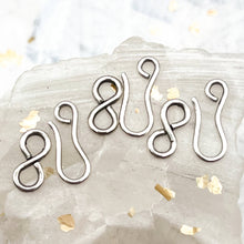 Load image into Gallery viewer, Silver Hook and Eye Clasp-3 pieces
