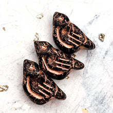 Load image into Gallery viewer, 11x22mm Bird Black with Copper Wash
