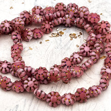 Load image into Gallery viewer, 9mm Cactus Flower Pink and Dusty Rose with Volcano Wash
