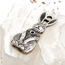 Load image into Gallery viewer, Antique Silver Bunny Charm
