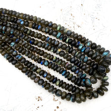 Load image into Gallery viewer, Smooth Graduated Labradorite Rondelle Gemstone Strand
