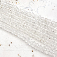 Load image into Gallery viewer, Clear Faceted Crystal Rondelle Strand
