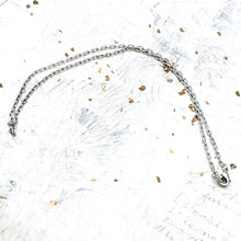 Load image into Gallery viewer, 18" Antique Silver Fine Cable Chain Necklace
