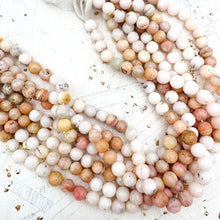 Load image into Gallery viewer, Faceted Round Pink Opal Gemstone Strand
