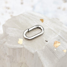 Load image into Gallery viewer, 14MM Silver Oval Connector Spring Clasp
