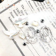 Load image into Gallery viewer, White Mother of Pearl Bird Earring Mix
