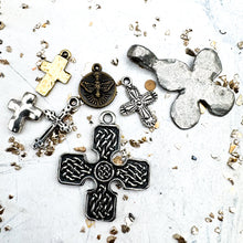 Load image into Gallery viewer, Mixed Metal Cross Destash - 7pcs
