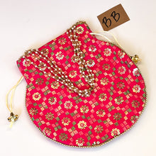 Load image into Gallery viewer, Pink Goddess Bag with Pearl Handle - BB - India Find

