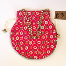 Load image into Gallery viewer, Pink Goddess Bag with Pearl Handle - BB - India Find
